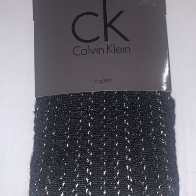 CALVIN KLEIN Tights Black Sz B Italy New NWT